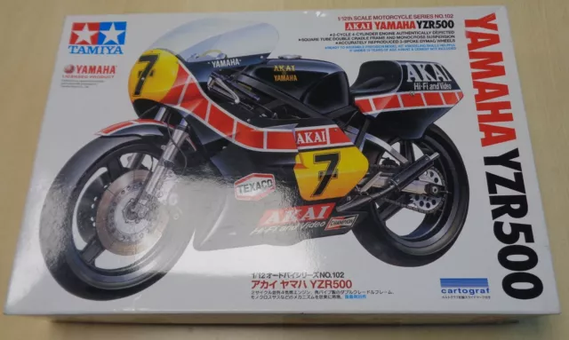 Tamiya 1/12 scale Super Rare Model Kit Yamaha Akai Barry Sheene YZR500