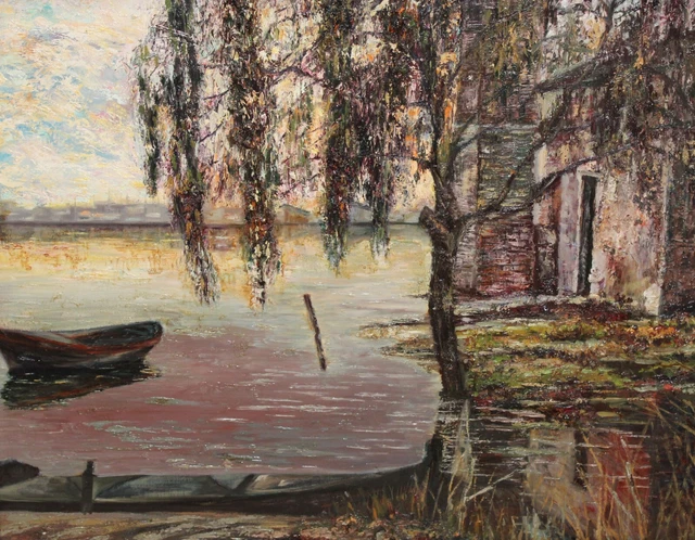 Escuela Valenciana (Autor Anonimo) Oleo Sobre Tela. Vista Costera. 81 X 100 Cm.