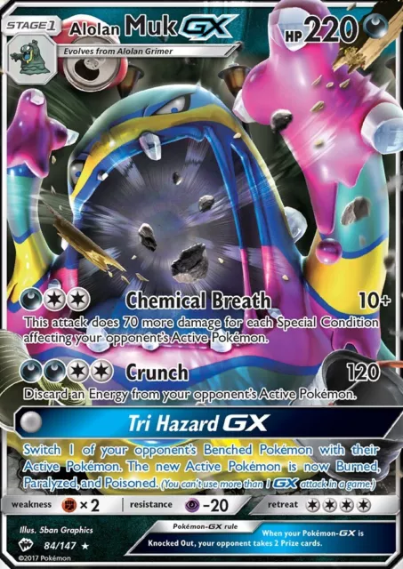 Pokemon TCG SM Burning Shadows Muk GX 84/147