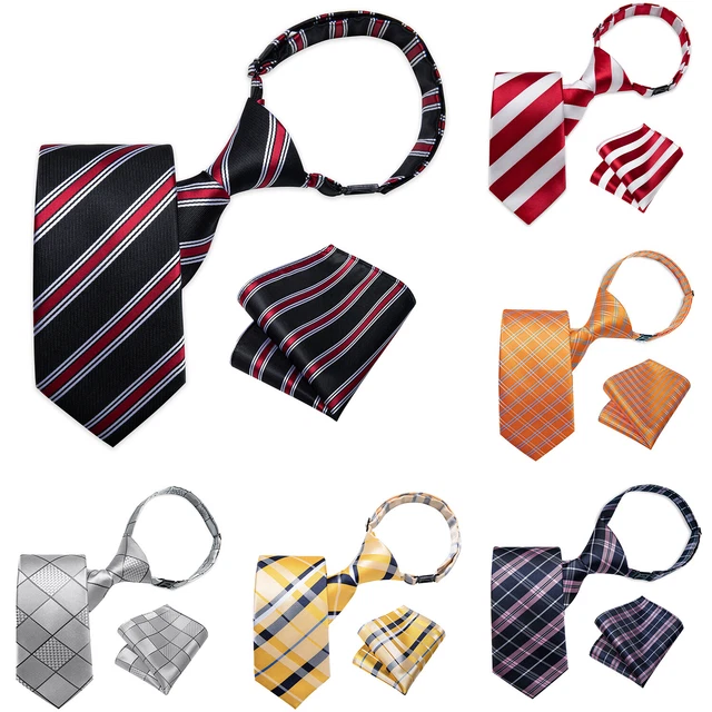 SET Cravatte Uomo Bambini Ragazzo Collana Blu Rosso Nero A Righe Natale Hanky Prom UK