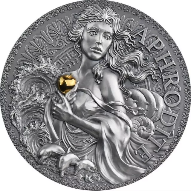 APHRODITE Great Greek Mythology 2 Oz Silver Coin 2000 Francs Cameroon 2022