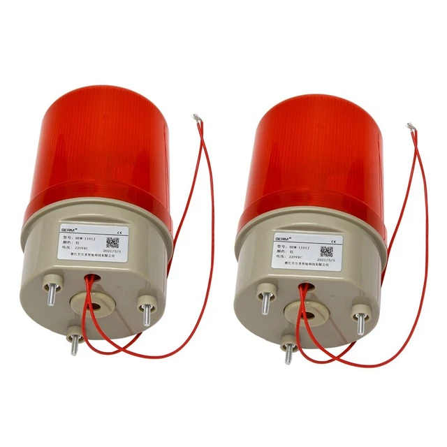 2 x luce di avvertimento solida lampeggiante industriale, luce di avvertimento acustica OptiscC1L7
