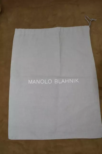 "Auténtica bolsa de viaje/polvo Manolo Blahnik para zapatos 10"" x 14"