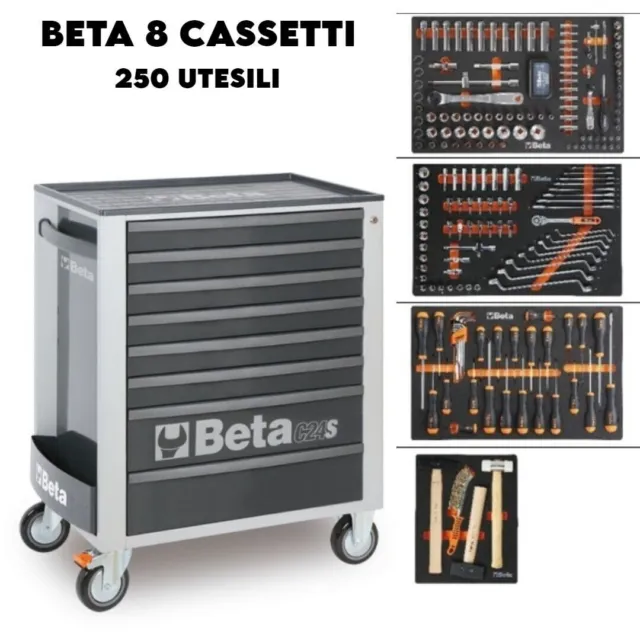 Carrello Cassettiera Portautensili Beta Mobile C24S 8/G  8Cassetti Con Utensili