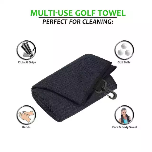 Multi-Use Microfibre Golf Towel 16" x 21"