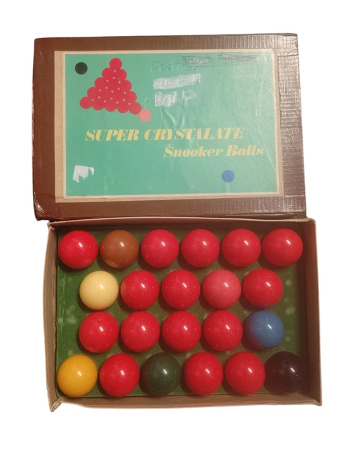ビリヤード SUPER CHRYSTALATE BALLS MADE IN ENGLAND Antique Set of 3 Boxed Super Crystalate Billiard Balls, made