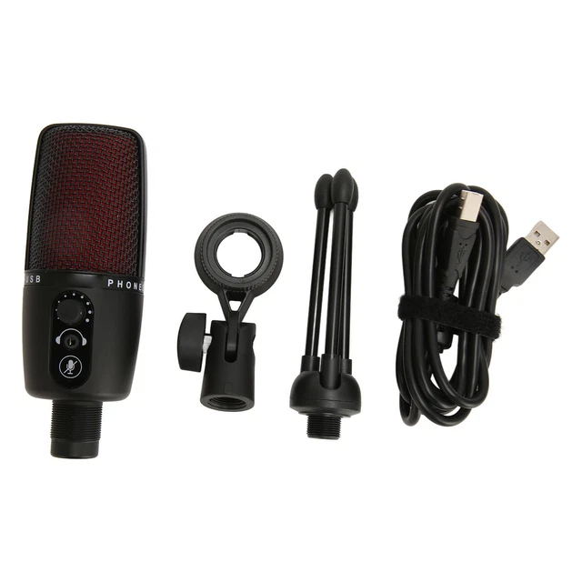 USB Microphone Noise Canceling Sensitive Condenser Microphone RGB Cardioid
