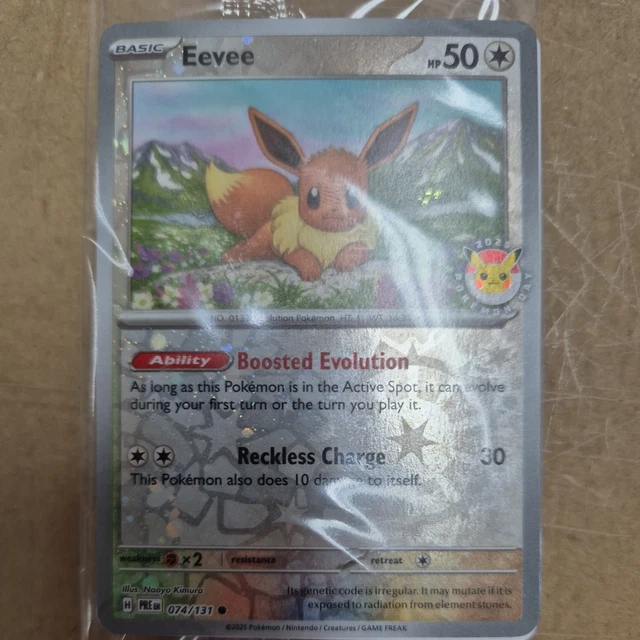 Pokemon – Eevee 074/131 Prismatic Evolutions – Carta Singola Reverse Foil Originale - 2