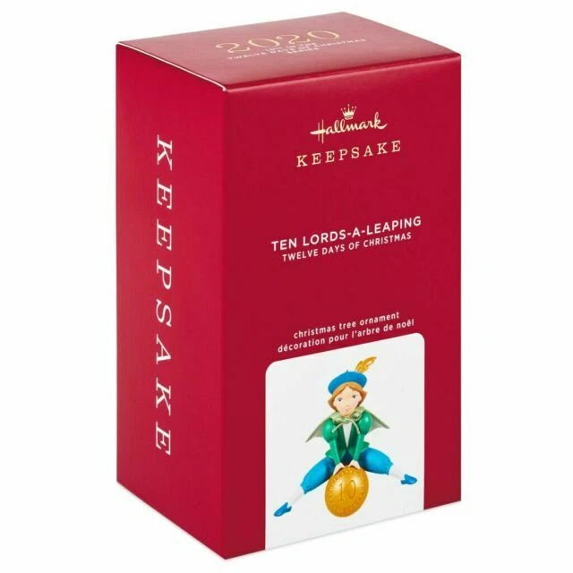 HALLMARK TWELVE DAYS of Christmas Series Ten Lordsaleaping Blue/Green