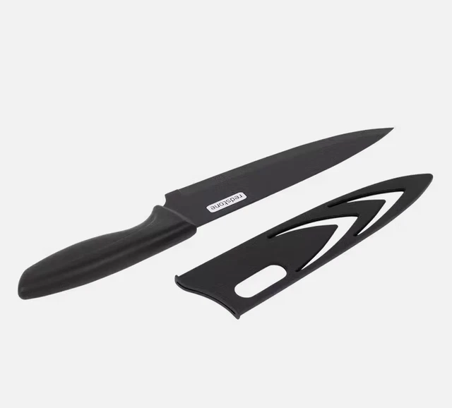 Redstone Küchenmesser | 19cm | inkl. Schutzhülle | Schwarz | Küchenutensilien |