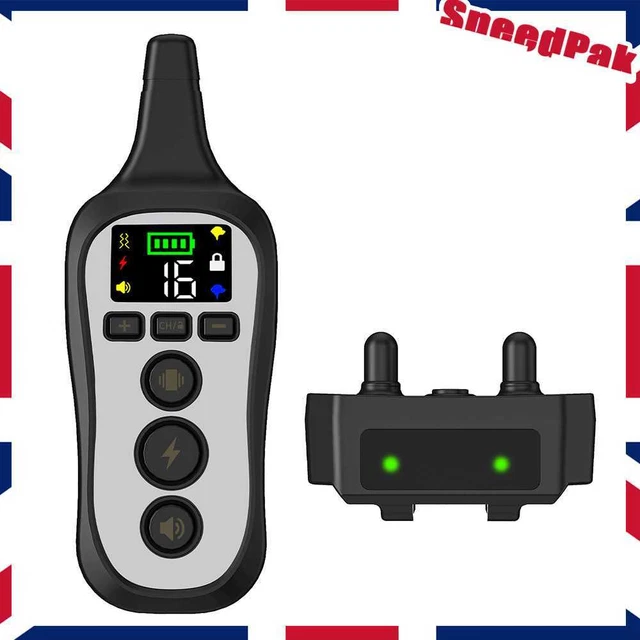 Cuello impermeable para entrenamiento de perros choque vibración sonido dejar de ladridos (negro blanco)