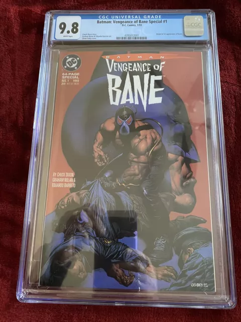 BATMAN: Vengeance of Bane Special #1 CGC 9.8 WHITE Pages Origin & 1st app BANE