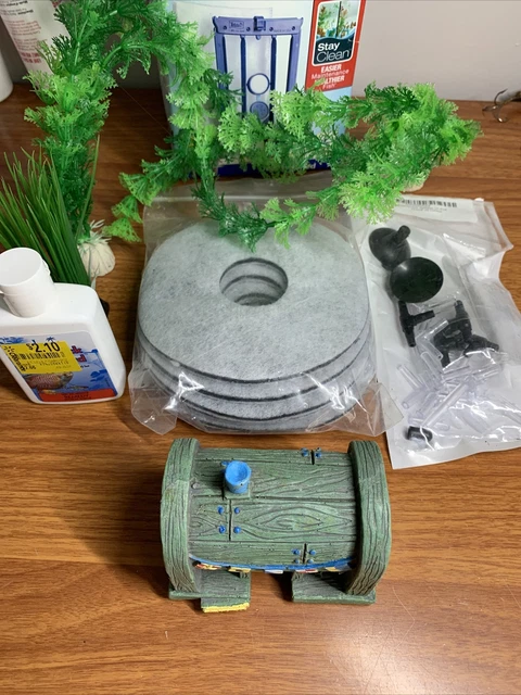Huge lot of aquarium supplies plants, decor, filters, and more
