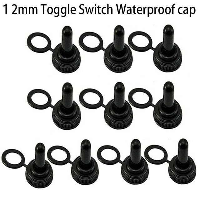 10er Pack 12mm Kippschalter Gummistiefel Abdeckkappe Wasserdichte Kappe