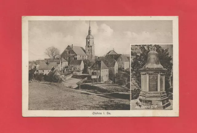 AK Gruss aus Dohna 1932 Alte Glocke,Kirche Ansicht,Heidenau,Pirna,Müglitztal,