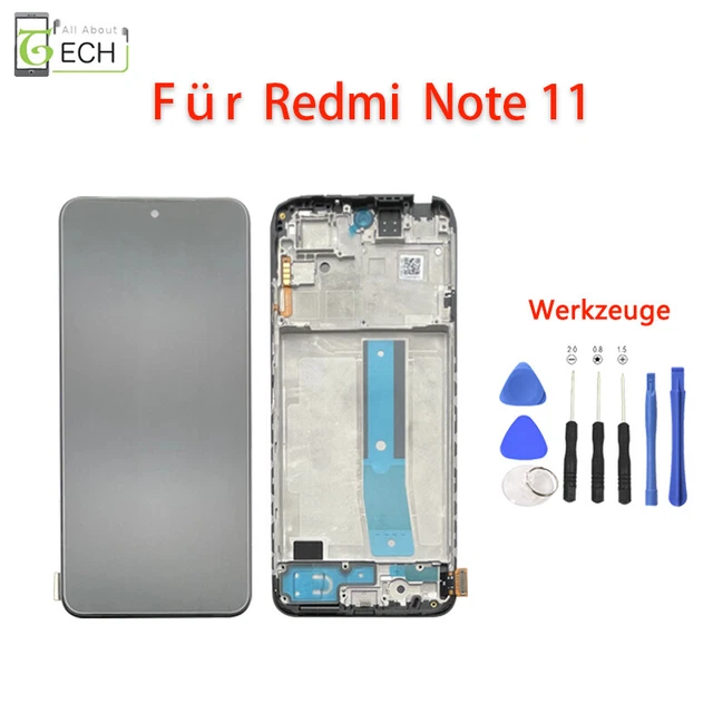 Für Xiaomi Redmi Note 11 LCD Display mit Rahmen Bildschirm Touchscreen Werkzeuge