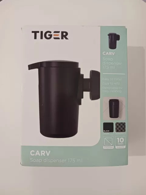 Tiger Carv Seifenspender Soap Dispenser 175mm neu OVP schwarz black