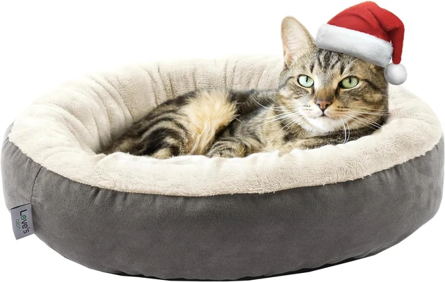 Love's cabin Round Donut Cat and Dog Cushion Bed Washable Luxury Cat & Dog bed