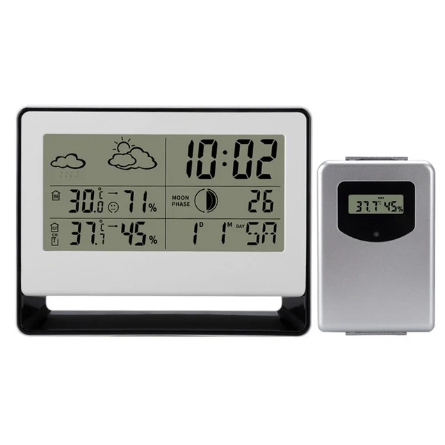 Misuratore di umidità batterie necessarie outdoor nero temperatura bianco