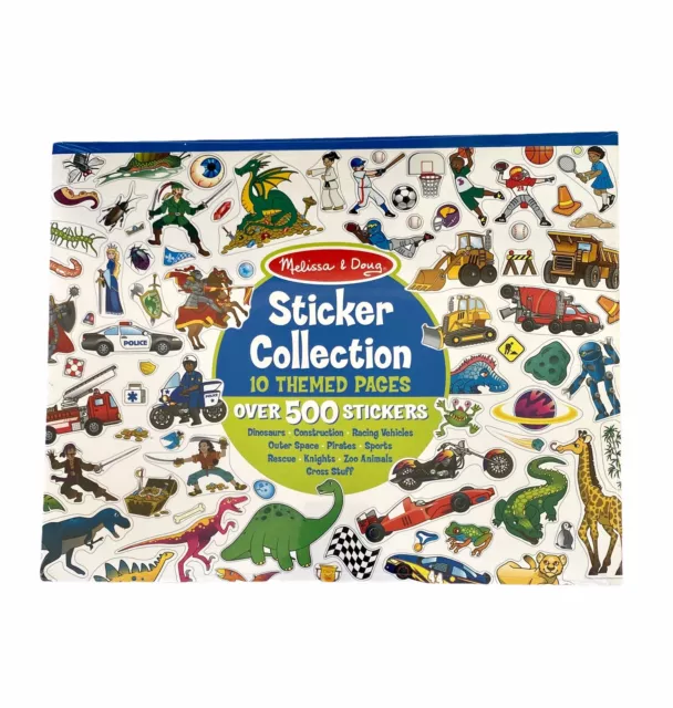 Melissa and Doug Sticker Collection Over 500 Stickers 10 Themed Pages New Sealed