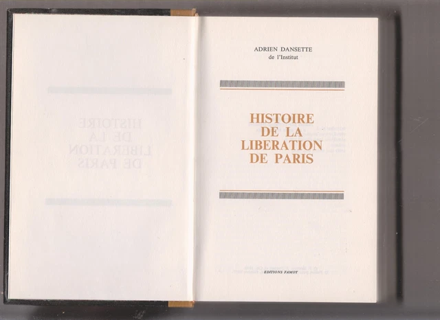 HISTOIRE DE LA Liberation De Paris EUR 10,00 - FR