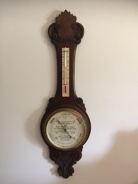 Harry Hall Advertising Antique English Barometer 35” Tall *RARE* Harry Hall Advertising Antique English Barometer 35” Tall *RARE*