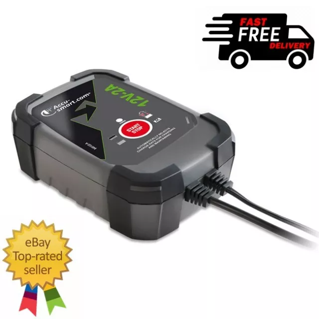 Smart Car Battery Charger Maintainer fit 12V AGM GEL WET Battery UK Plug