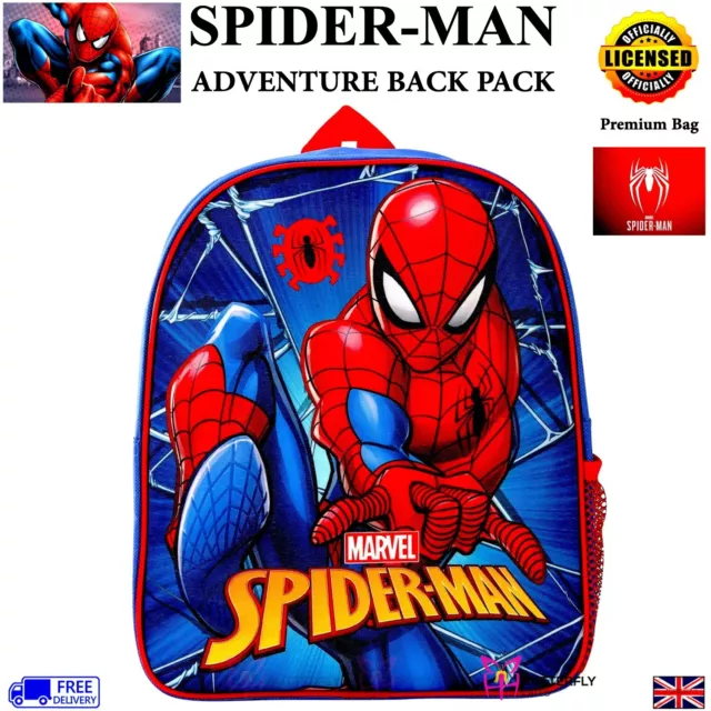 Spiderman Kids Childrens Premium Backpack School Rucksack Travel Bag Boys Girls
