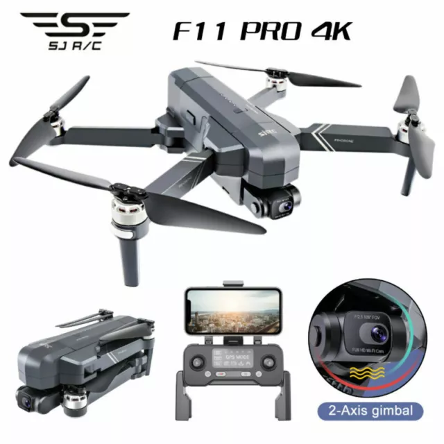 SJRC F11 Pro 4K GPS Drone 5G Wifi FPV HD Camera 2-Axis Gimbal 1500m Quadcopter