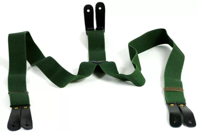 Repro Ww2 German Army Officer's Internal Trousers Suspenders Y-Straps Green