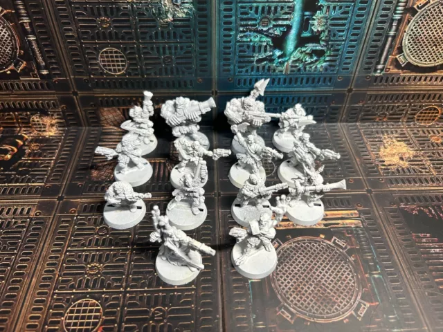 Vintage Necromunda Scavvies/Scavvy/Scaly Gang - 14 Models Metal Unpainted