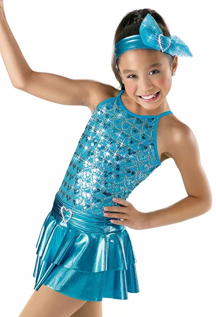 NEW Weissman "Young at Heart" Dance Costume Skate Dress  6083 Child