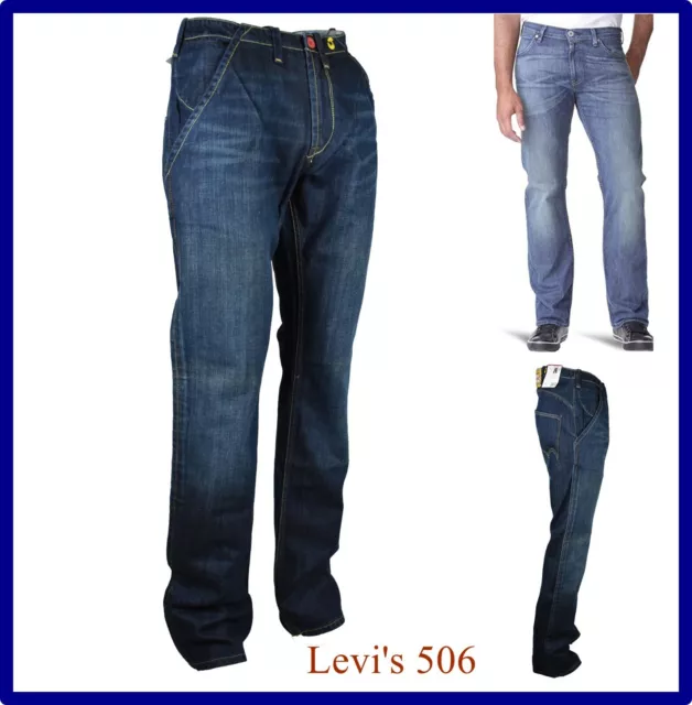 jeans levis 506 uomo pantaloni levi's gamba dritta larga regular fit w32 w33 w36