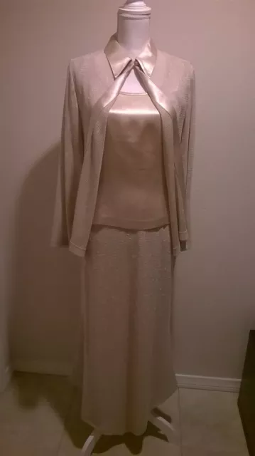 Vintage Lori Weidner Women's Outfit Size Medium 8 Sweater Top Skirt