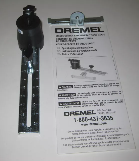 Dremel 678-01 Circle Cutter & Straight Edge Guide, Silver/ Black