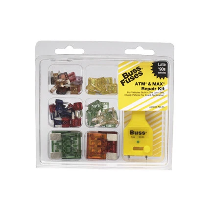 Bussmann Fuses NO.64 Carded Fuse Kits, 64 Piece Atm Max Fuse KitW/ Tester