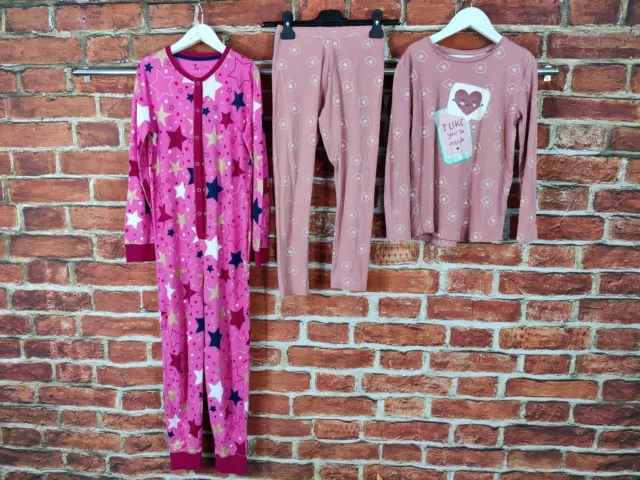 Pacchetto Pigiama Lungo Bambino Età 8-9 Anni Zara Tu Rosa Stelle Unico Pezzo 134Cm