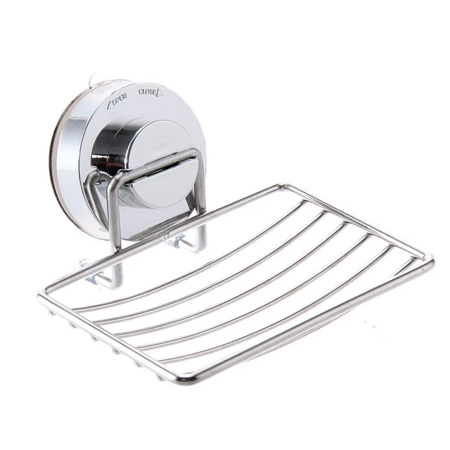 Home Tool Cup Tray Soap Dish Holder Soap Box Strong Suction Soap Storage Rack