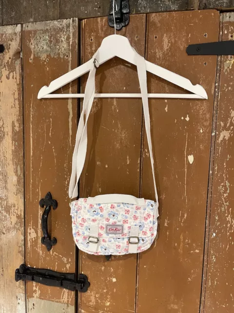 Original Cath Kidston London Women’s White Floral Handbag Shoulder Bag Crossbody