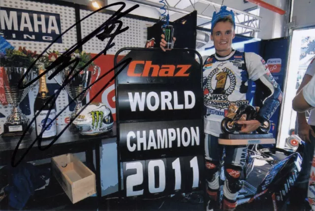 Chaz Davies Firmato a mano 6x4 Foto Mondo Superbike Autografo 2