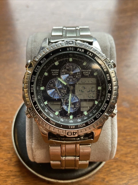 ACCURIST ALARM CHRONOGRAPH wr 50m watch good condition 9.99 PicClick UK