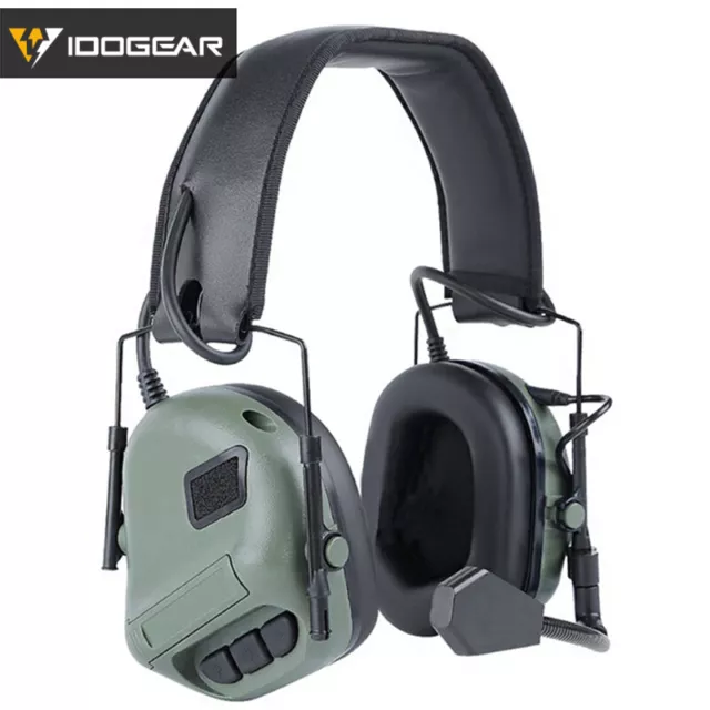 IDOGEAR Electronic Headset Ear Muffs Head Wearing Military Noise Reduction Gear