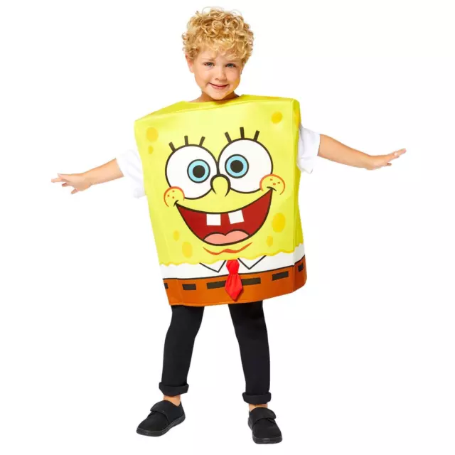 Niños Oficial Bob Esponja Acolchado Fiesta Personaje Tabardo Disfraz