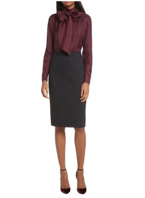 Ted Baker Jensah Neck Tie Bodycon Dress Size 3 NWT
