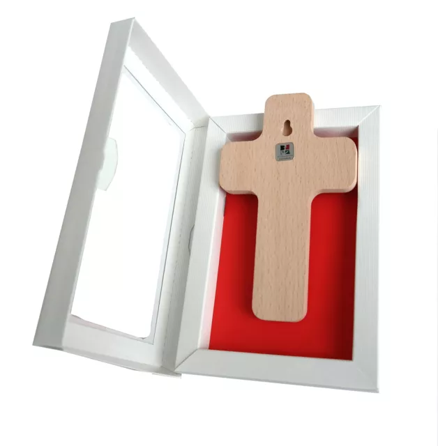 Kinderkreuz Arche Noah Geschenk zur Geburt, Taufe 11x18cm Buche natur 3