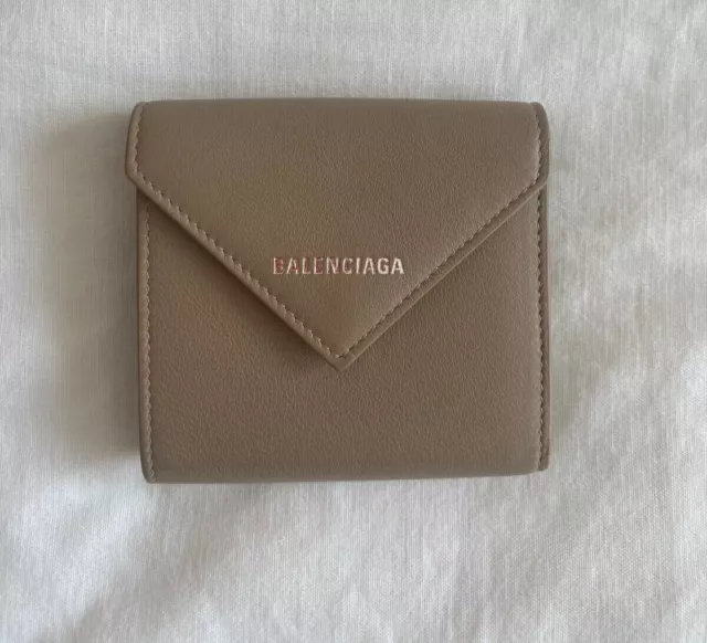 Balenciaga Mini Paper Wallet - Authenticated - Camel Color