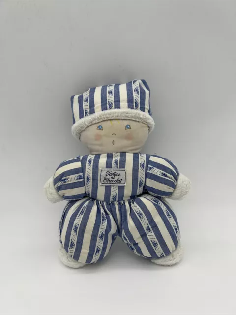 Doudou poupée lutin garçon rayé bleu TARTINE ET CHOCOLAT - Poupée, Lutin vintage