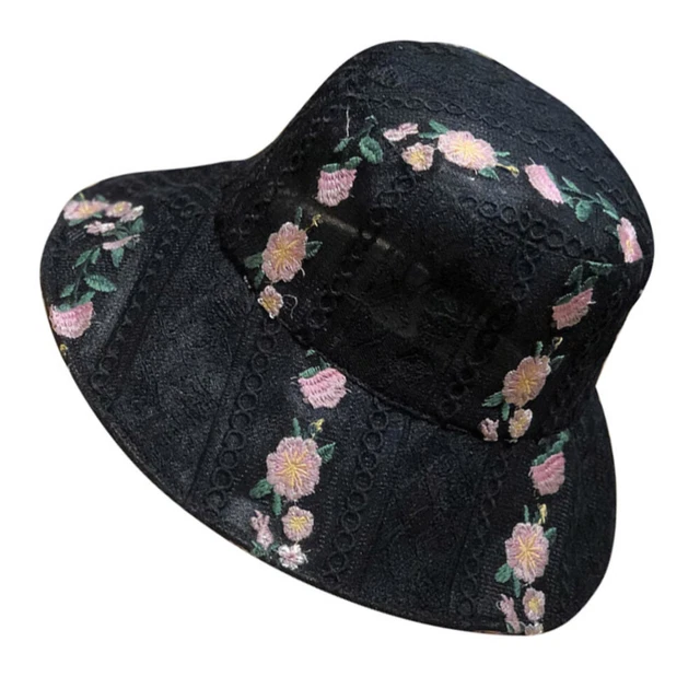Lace Cap Flower Embroidery Hats Fisherman's Hat Fishing Hat Anti-UV