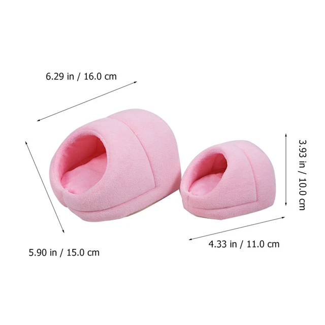 2pcs Kleine Pet Guinea Pig Hideout Mäuse Bett Käfig Chinchilla Bett Cozy 5