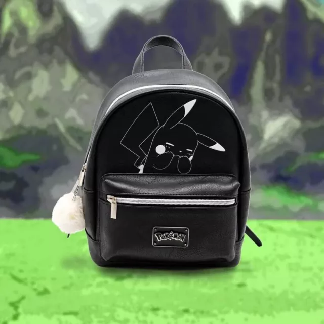 Pokémon Pikachu Backpack Black Official Gaming Tv Merch Cute Kawaii Bag